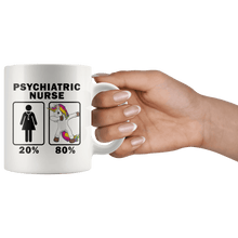 Load image into Gallery viewer, RobustCreative-Psychiatric Nurse Dabbing Unicorn 80 20 Principle Superhero Girl Womens - 11oz White Mug Medical Personnel Gift Idea
