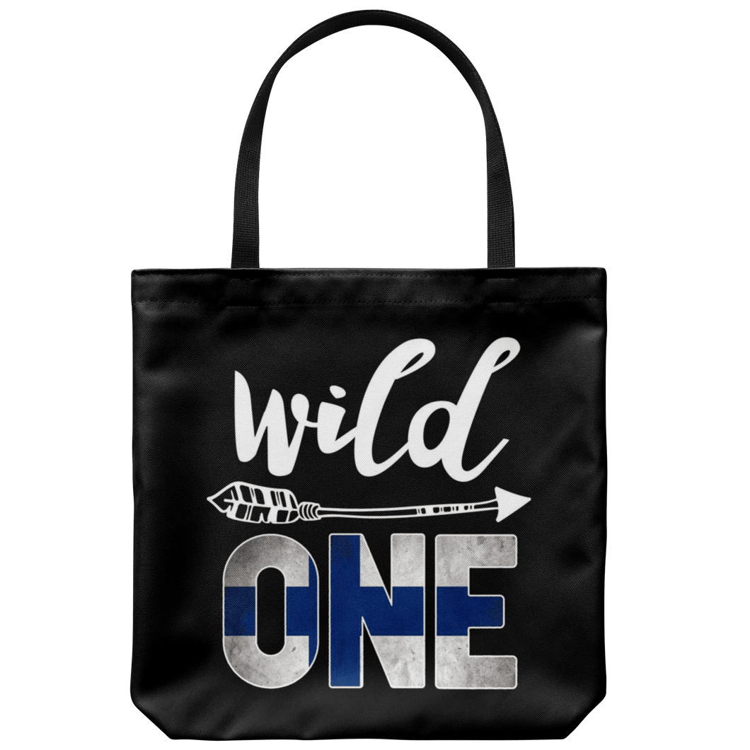 RobustCreative-Finland Wild One Birthday Outfit 1 Finn Flag Tote Bag Gift Idea