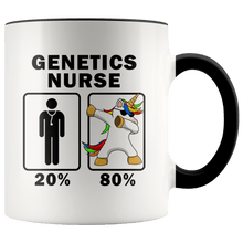 Load image into Gallery viewer, RobustCreative-Genetics Nurse Dabbing Unicorn 80 20 Principle Graduation Gift Mens - 11oz Accent Mug Medical Personnel Gift Idea
