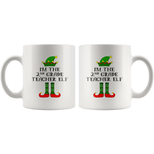 Load image into Gallery viewer, RobustCreative-Im The 2nd Grade Teacher Elf Christmas Teaching&#39;s - 11oz White Mug I Just Really Like to Teach Cute Tiny Humans Gift Idea
