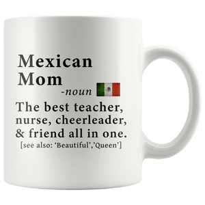 Mexican Mom Definition Mexico Flag Mothers Day - 11oz White Mug family  reunion gifts Gift Idea