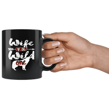 Load image into Gallery viewer, RobustCreative-Wife of the Wild One Wolf 1st Birthday Wolves - 11oz Black Mug wolves lover animal spirit Gift Idea
