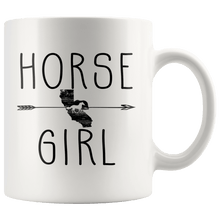 Load image into Gallery viewer, RobustCreative-California Horse Girl Gifts Californian Shape Country for women - 11oz White Mug Racing Lover Gift Idea
