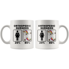 Load image into Gallery viewer, RobustCreative-Orthopedic Surgeon Dabbing Unicorn 80 20 Principle Superhero Girl Womens - 11oz White Mug Medical Personnel Gift Idea
