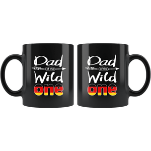 RobustCreative-German Dad of the Wild One Birthday Germany, Deutschland Flag Black 11oz Mug Gift Idea