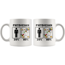 Load image into Gallery viewer, RobustCreative-Physician Dabbing Unicorn 80 20 Principle Graduation Gift Mens - 11oz White Mug Medical Personnel Gift Idea
