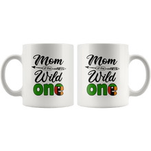 Load image into Gallery viewer, RobustCreative-Zambian Mom of the Wild One Birthday Zambia Flag White 11oz Mug Gift Idea
