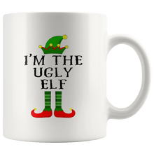Load image into Gallery viewer, RobustCreative-Im The Ugly Elf Matching Family Christmas - 11oz White Mug Christmas group green pjs costume Gift Idea
