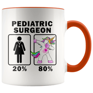 RobustCreative-Pediatric Surgeon Dabbing Unicorn 20 80 Principle Superhero Girl Womens - 11oz Accent Mug Medical Personnel Gift Idea