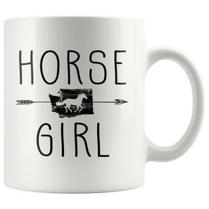 RobustCreative-Washington Horse Girl Gifts Washingtonian Shape Country for women - 11oz White Mug Racing Lover Gift Idea