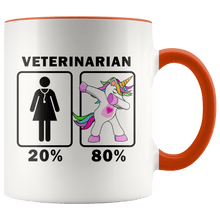 Load image into Gallery viewer, RobustCreative-Veterinarian Dabbing Unicorn 20 80 Principle Superhero Girl Womens - 11oz Accent Mug Medical Personnel Gift Idea
