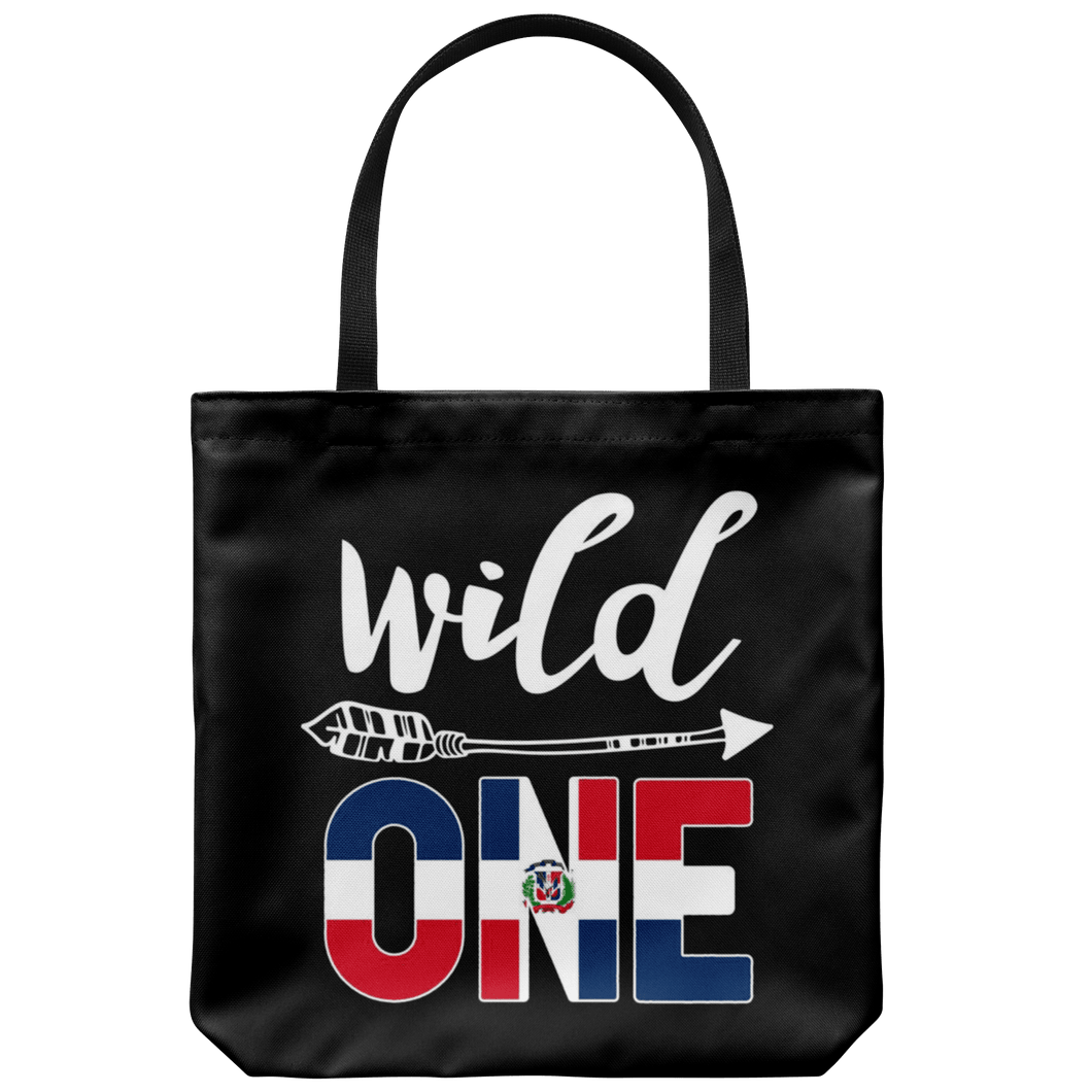 RobustCreative-Dominican Republic Wild One Birthday Outfit 1 Dominican Flag Tote Bag Gift Idea
