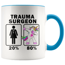 Load image into Gallery viewer, RobustCreative-Trauma Surgeon Dabbing Unicorn 20 80 Principle Superhero Girl Womens - 11oz Accent Mug Medical Personnel Gift Idea
