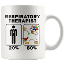 Load image into Gallery viewer, RobustCreative-Respiratory Therapist Dabbing Unicorn 80 20 Principle Graduation Gift Mens - 11oz White Mug Medical Personnel Gift Idea
