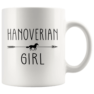 RobustCreative-Hanoverian Horse Girl Gifts Horses Lover Riding Racing - 11oz White Mug Racing Lover Gift Idea