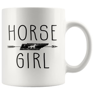 RobustCreative-Tennessee Horse Girl Gifts Tennessean Shape Country for women - 11oz White Mug Riding Lover Gift Idea