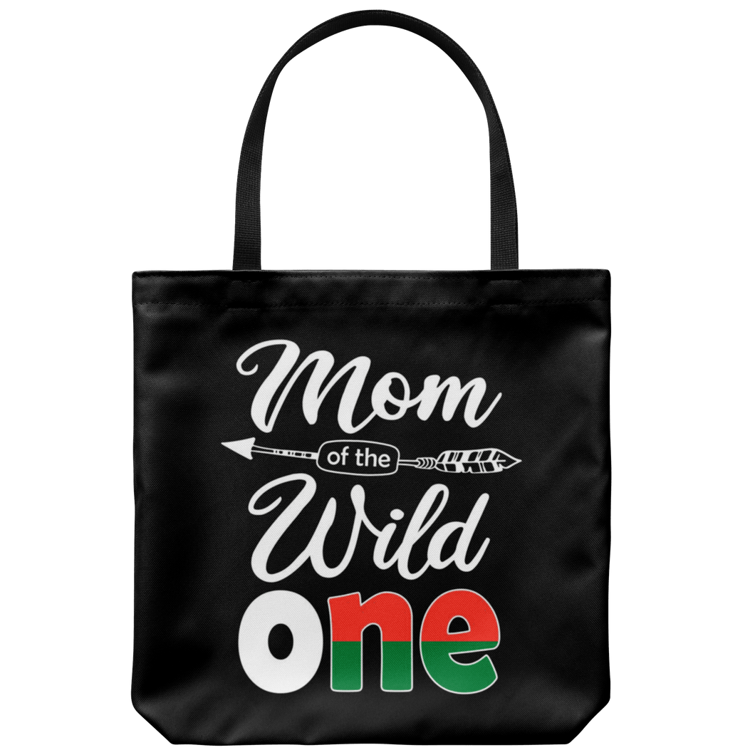 RobustCreative-Malagasy Mom of the Wild One Birthday Madagascar Flag Tote Bag Gift Idea