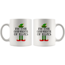 Load image into Gallery viewer, RobustCreative-Im The Grand Daughter of Elves Family Matching Elf Outfits PJ - 11oz White Mug Christmas group green pjs costume Gift Idea
