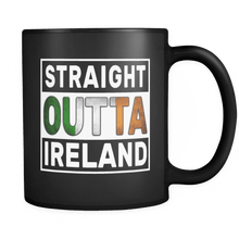 Load image into Gallery viewer, RobustCreative-Straight Outta Ireland - Irish Flag 11oz Funny Black Coffee Mug - Independence Day Family Heritage - Women Men Friends Gift - Both Sides Printed (Distressed)
