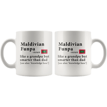 Load image into Gallery viewer, RobustCreative-Maldivian Funpa Definition Maldives Flag Grandpa Day - 11oz White Mug family reunion gifts Gift Idea
