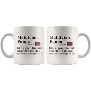 RobustCreative-Maldivian Funpa Definition Maldives Flag Grandpa Day - 11oz White Mug family reunion gifts Gift Idea