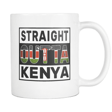 Load image into Gallery viewer, RobustCreative-Straight Outta Kenya - Kenyan Flag 11oz Funny White Coffee Mug - Independence Day Family Heritage - Women Men Friends Gift - Both Sides Printed (Distressed)
