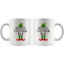 Load image into Gallery viewer, RobustCreative-Im The Bossy Father Elf Family Matching Outfits PJ - 11oz White Mug Christmas group green pjs costume Gift Idea
