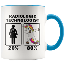 Load image into Gallery viewer, RobustCreative-Radiologic Technologist Dabbing Unicorn 80 20 Principle Superhero Girl Womens - 11oz Accent Mug Medical Personnel Gift Idea
