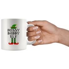 Load image into Gallery viewer, RobustCreative-Im The Bossy Daddy Elf Family Matching Outfits PJ - 11oz White Mug Christmas group green pjs costume Gift Idea
