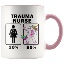 Load image into Gallery viewer, RobustCreative-Trauma Nurse Dabbing Unicorn 20 80 Principle Superhero Girl Womens - 11oz Accent Mug Medical Personnel Gift Idea
