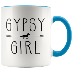 RobustCreative-Gypsy Horse Girl Gifts Horses Lover Riding Racing - 11oz Accent Mug Riding Lover Gift Idea