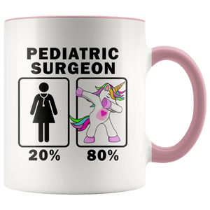 RobustCreative-Pediatric Surgeon Dabbing Unicorn 20 80 Principle Superhero Girl Womens - 11oz Accent Mug Medical Personnel Gift Idea