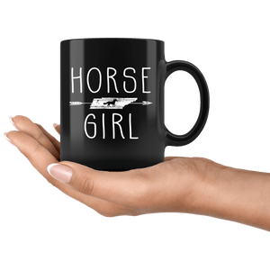 RobustCreative-Tennessee Horse Girl Gifts Tennessean Shape Country for women - 11oz Black Mug Racing Lover Gift Idea