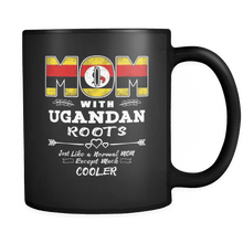 Load image into Gallery viewer, RobustCreative-Best Mom Ever with Ugandan Roots - Uganda Flag 11oz Funny Black Coffee Mug - Mothers Day Independence Day - Women Men Friends Gift - Both Sides Printed (Distressed)
