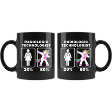 Load image into Gallery viewer, RobustCreative-Radiologic Technologist Dabbing Unicorn 20 80 Principle Superhero Girl Womens - 11oz Black Mug Medical Personnel Gift Idea
