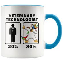 Load image into Gallery viewer, RobustCreative-Veterinary Technologist Dabbing Unicorn 80 20 Principle Graduation Gift Mens - 11oz Accent Mug Medical Personnel Gift Idea
