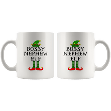 Load image into Gallery viewer, RobustCreative-Im The Bossy Nephew Elf Family Matching Outfits PJ - 11oz White Mug Christmas group green pjs costume Gift Idea
