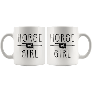 RobustCreative-Oklahoma Horse Girl Gifts Oklahoman Shape Country for women - 11oz White Mug Racing Lover Gift Idea