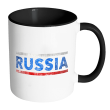 Load image into Gallery viewer, RobustCreative-Retro Vintage Flag Russian Russia 11oz Black &amp; White Coffee Mug ~ Both Sides Printed
