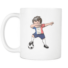 Load image into Gallery viewer, RobustCreative-Dabbing Soccer Boys France French Paris Gift National Soccer Tournament Game 11oz White Coffee Mug ~ Both Sides Printed
