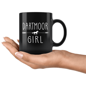 RobustCreative-Dartmoor Horse Girl Gifts Horses Lover Riding Racing - 11oz Black Mug Riding Lover Gift Idea