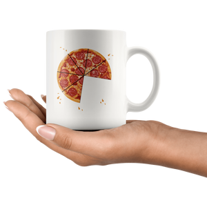 RobustCreative-Matching Pizza Slice s For Daddy And Son Father of Two White 11oz Mug Gift Idea