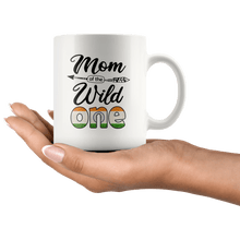 Load image into Gallery viewer, RobustCreative-Indian Mom of the Wild One Birthday India Flag White 11oz Mug Gift Idea
