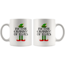 Load image into Gallery viewer, RobustCreative-Im The Granny of Elves Family Matching Elf Outfits PJ - 11oz White Mug Christmas group green pjs costume Gift Idea
