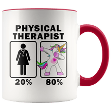 Load image into Gallery viewer, RobustCreative-Physical Therapist Dabbing Unicorn 20 80 Principle Superhero Girl Womens - 11oz Accent Mug Medical Personnel Gift Idea
