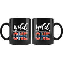 Load image into Gallery viewer, RobustCreative-Norway Wild One Birthday Outfit 1 Norwegian Flag Black 11oz Mug Gift Idea
