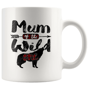 RobustCreative-Strong Mum of the Wild One Wolf 1st Birthday Wolves - 11oz White Mug wolves lover animal spirit Gift Idea