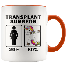 Load image into Gallery viewer, RobustCreative-Transplant Surgeon Dabbing Unicorn 80 20 Principle Superhero Girl Womens - 11oz Accent Mug Medical Personnel Gift Idea
