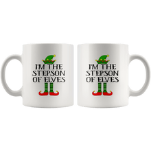 Load image into Gallery viewer, RobustCreative-Im The Stepson of Elves Family Matching Elf Outfits PJ - 11oz White Mug Christmas group green pjs costume Gift Idea
