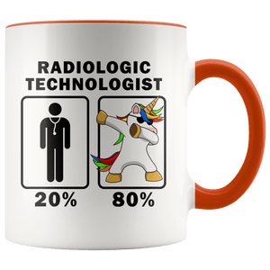 RobustCreative-Radiologic Technologist Dabbing Unicorn 80 20 Principle Graduation Gift Mens - 11oz Accent Mug Medical Personnel Gift Idea